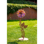 Glas Gartenblume Willkommen