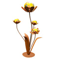 Glasblume - Ferrum - Metallblume mit Glas- oder Edelstahlkugeln Gardendeko