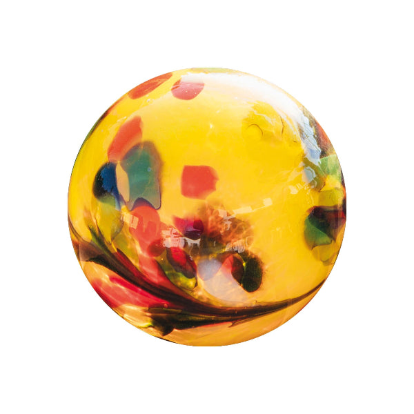 Glasblume Maya Edlerost Blume mit edler Glaskugel versch. Farben Rostdeko