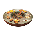 Grillstelle Feuerstelle Feuerschale XL mit Grillplatte aus Metall Gartengrill