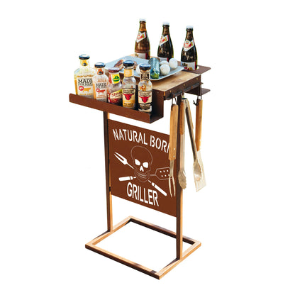 Grilltisch Edelrost - mit verschiedenen Tafeln erhältlich Grillzubehör Rost