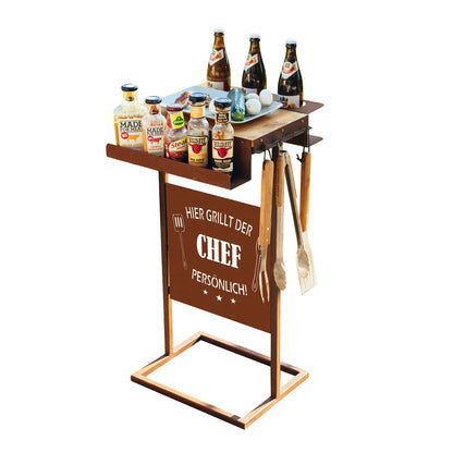 Grilltisch Edelrost - mit verschiedenen Tafeln erhältlich Grillzubehör Rost