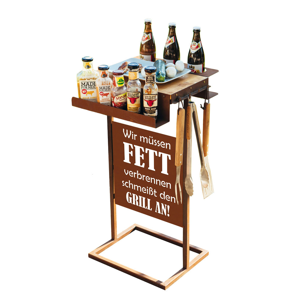 Grilltisch Edelrost - mit verschiedenen Tafeln erhältlich Grillzubehör Rost