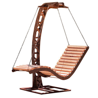 Hängeschaukel Edelrost Gartenschaukel Outdoor Hängeliege Industrie-Look