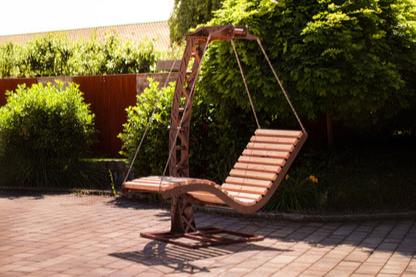 Hängeschaukel Edelrost Gartenschaukel Outdoor Hängeliege Industrie-Look