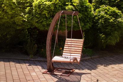 Hängeschaukel Edelrost Gartenschaukel Outdoor Hängeliege Industrie-Look