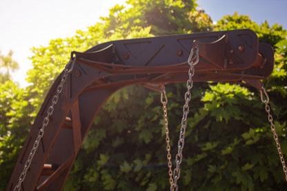 Hängeschaukel Edelrost Gartenschaukel Outdoor Hängeliege Industrie-Look