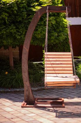 Hängeschaukel Edelrost Gartenschaukel Outdoor Hängeliege Industrie-Look