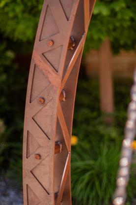 Hängeschaukel Edelrost Gartenschaukel Outdoor Hängeliege Industrie-Look