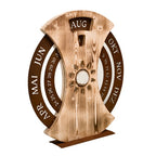 Kalender - Edelrost-Holz Kalender Ewiger Edelrostkalender mit Holz