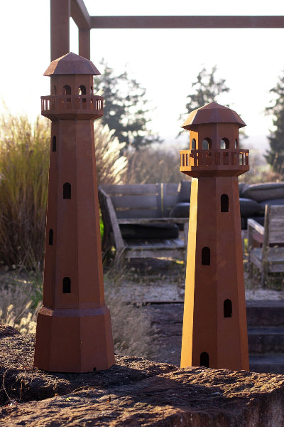 Leuchtturm Leuchtfeuer Edelrost Maritime Gartendeko Gartenskulptur Kunstobjekt