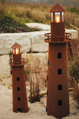 Leuchtturm  Norddeutschland aus Metall Edelrost Leuchtturm XXL - Echtrost