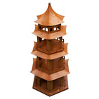 Ming Tempel - chinesische Gartengestaltung Bambusgarten Edelrost Asiatische Deko