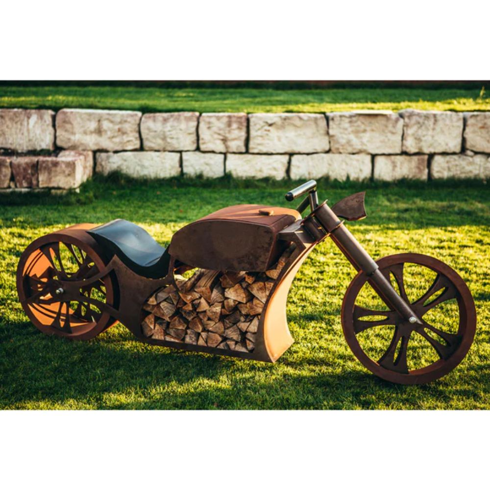 Grill Grillstelle Feuerstelle Holzkohlegrill XL Motorrad für echte Biker