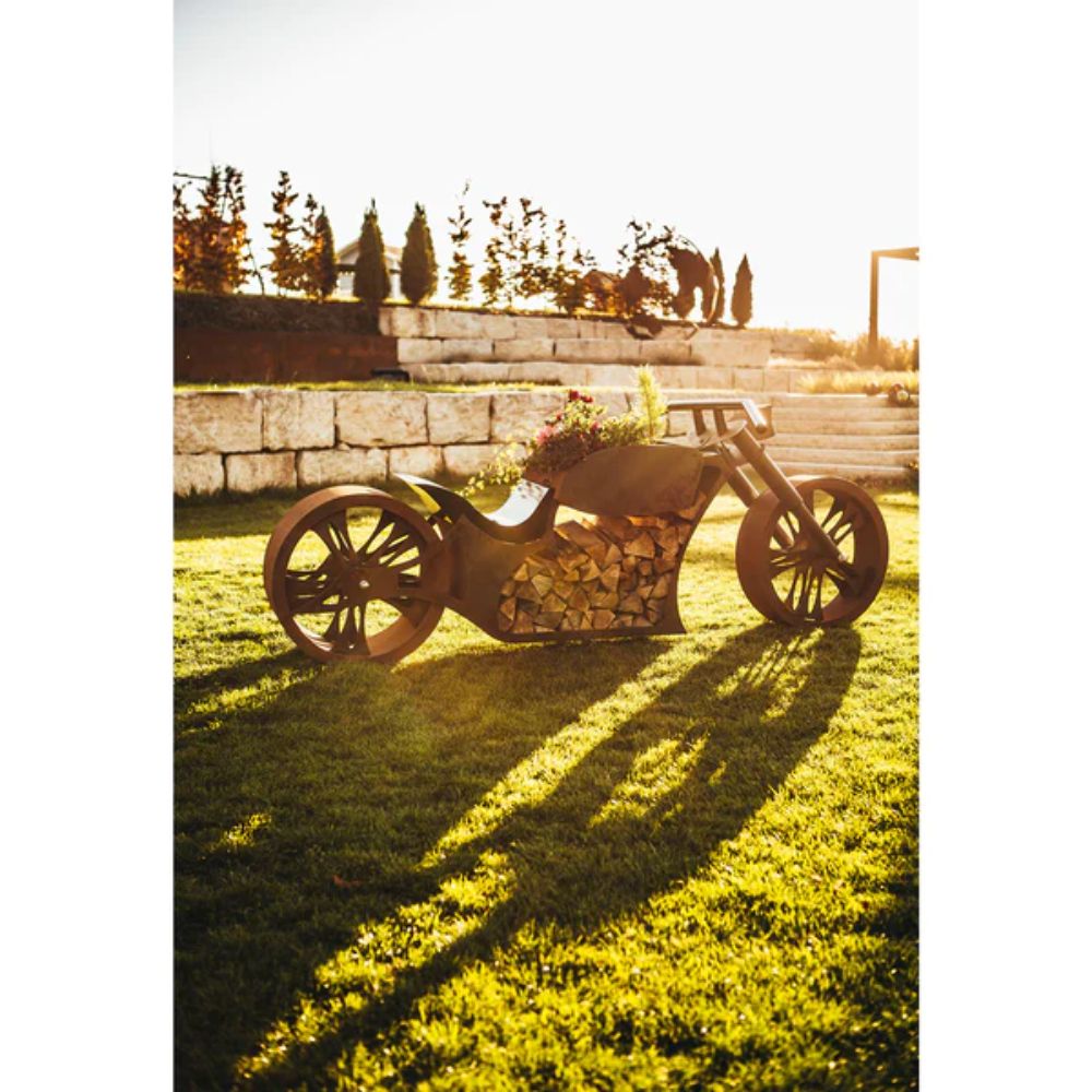 Grill Grillstelle Feuerstelle Holzkohlegrill XL Motorrad für echte Biker