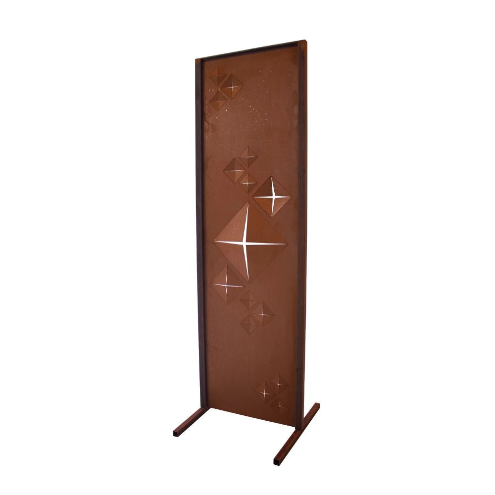Paravent Rauten Edelrost Sichtschutzwand 160 × 50 cm – Made in Germany
