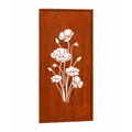 Parawand Mohnblume 200x100 cm – Sichtschutz Garten aus Metall Made in Germany