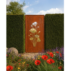 Parawand Mohnblume 200x100 cm – Sichtschutz Garten aus Metall Made in Germany