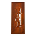 Parawand Wein Edelrost Sichtschutzwand Wein 200 × 100 cm  Gartentrennwand