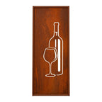 Parawand Wein Edelrost Sichtschutzwand Wein 200 × 100 cm  Gartentrennwand