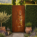 Parawand Wein Edelrost Sichtschutzwand Wein 200 × 100 cm  Gartentrennwand