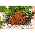 Pflanzschale Herz mit Muster aus Metall im Edelrost Design Gartendeko Rostdeko