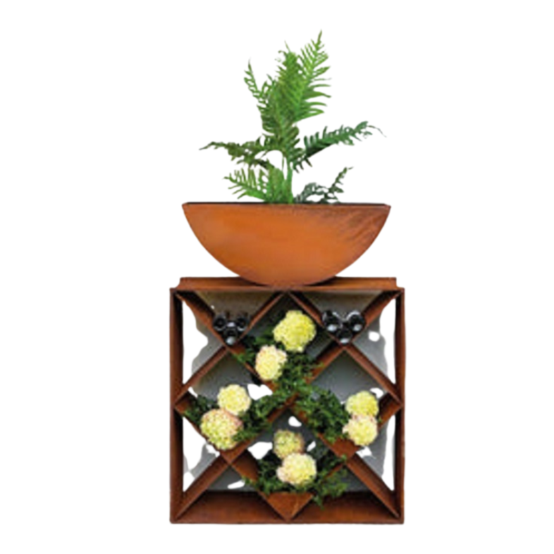 Pflanzregal Sizilia inkl. Schale handgefertigtes Design für Garten & Wohnraum