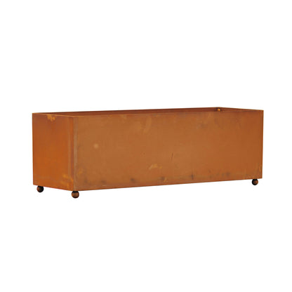 Säule Familie Rostsäule aus Metall im Edelrost Design mit u. ohne Pflanzentrog