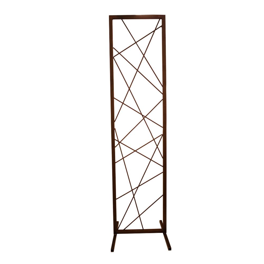 Rankhilfe Abstrakt aus Metall mit Rostpatina Rankgitter modern