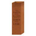 Spruchsäule Säule Gedicht Garten - Edelrost Gartensäule Rost Deko Pflanzsäule