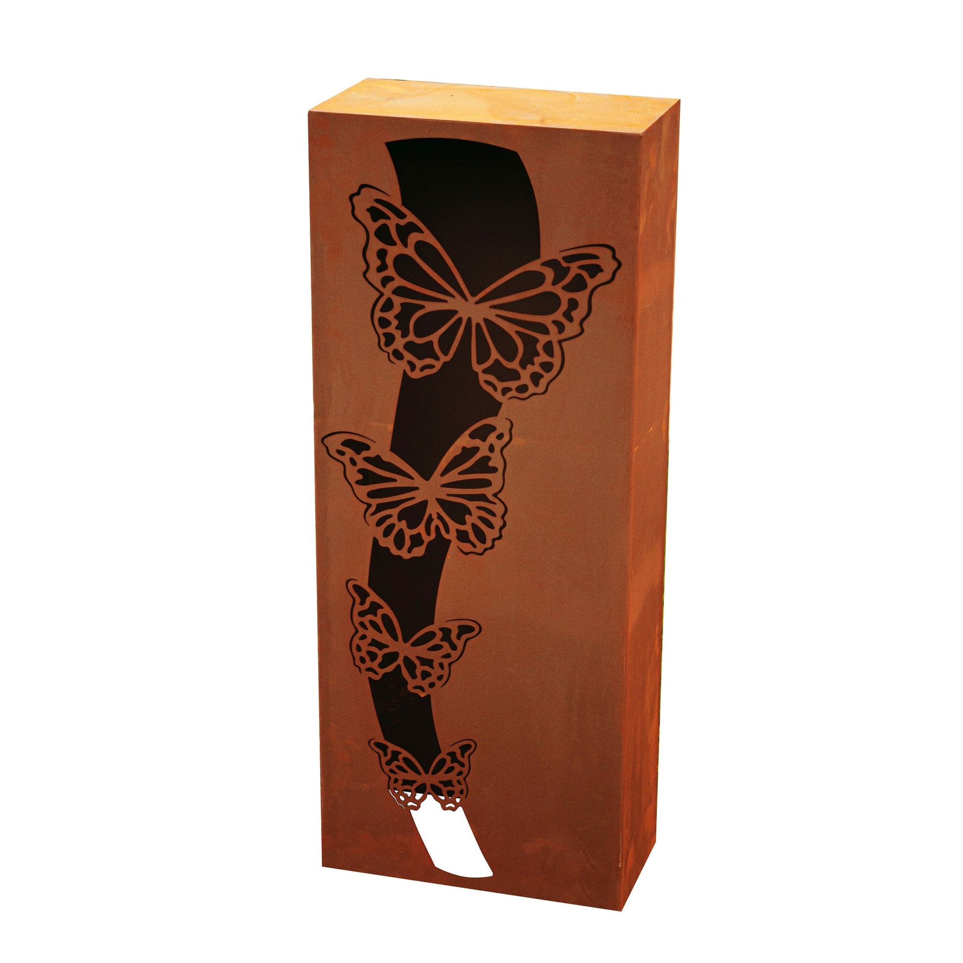 Säule Schmetterlinge - Edelrost Gartensäule Rost Deko Garten, Pflanzsäule