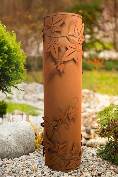 Säule Efeu Edelrost Gartensäule Rostsäule Efeusäule Rostdekoration Pflanzsäule