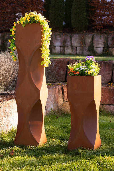 Säule Moderne Kunst Pflanzsäule Dekosäule Edelrost Gartensäule Pflanzgefäß