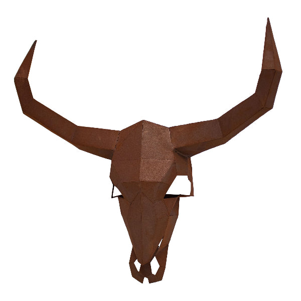 Schädel Texas Edelrost Tierkopf Skulptur Tierskulptur Stierschädel Bullenschädel