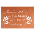 Edelrost Schild Gedichttafel - Alltags-Spruch - Gartendeko Spruchschild Rost Deko
