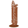 Gartenschild - Welcome - im Edelrostdesign Türdekoration Gartendeko Wanddeko