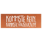 Edelrost Schild Gedichttafel - Kommste rein - Gartendeko Spruchschild Rost Deko