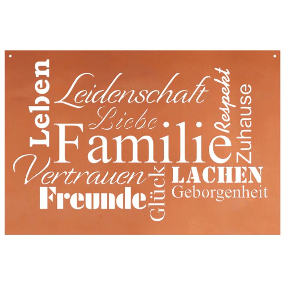 Edelrost Schild Gedichttafel - Leidenschaft - Gartendeko Spruchschild Rost Deko