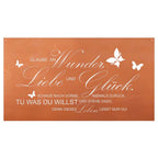 Edelrost Schild Gedichttafel - Wunder - Spruchschild Rost Deko Spruchtafel Garten