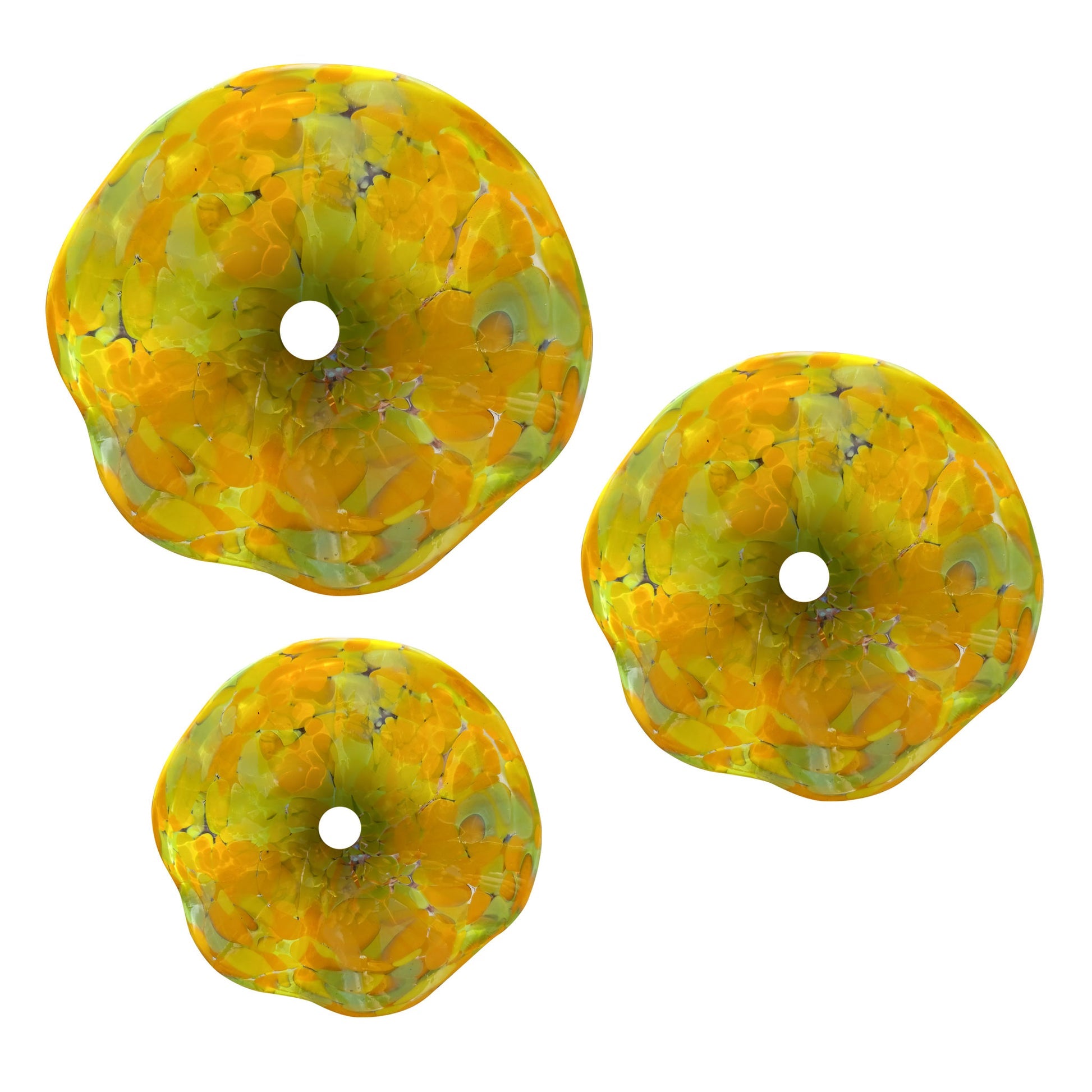 Sichtschutzwand Edelrost - Blütenmeer Motiv - Metall Trennwand mit Glasblüten