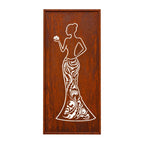 Edelrost Sichtschutzwand Frau Diana 200 × 100 cm – Parawand für Garten