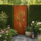 Edelrost Sichtschutzwand Rose 200 × 100 cm – Parawand für Garten