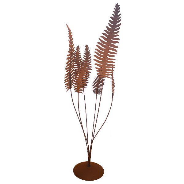 Skulptur Farne Edelrost Metallskulptur Pflanzensulptur Kunstobjekt Gartendeko