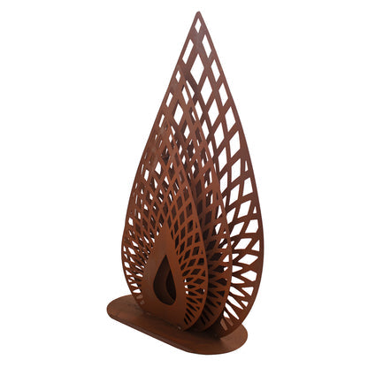 Skulptur Tropfen Moderne Edelrost