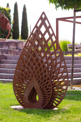 Skulptur Tropfen Moderne Edelrost