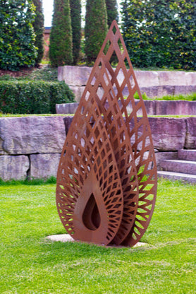 Skulptur Tropfen Moderne Edelrost