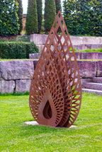 Skulptur Tropfen Moderne Edelrost
