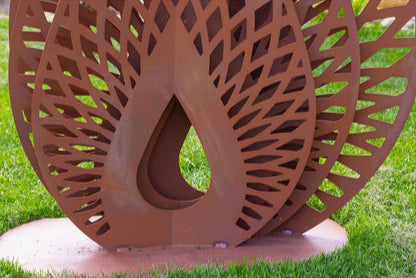 Skulptur Tropfen Moderne Edelrost