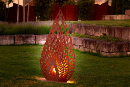 Skulptur Tropfen Moderne Edelrost