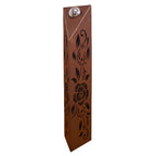 Stele mit Edelstahlkugel Edelrost Patina Gartendekoration Gartenskulptur Modern